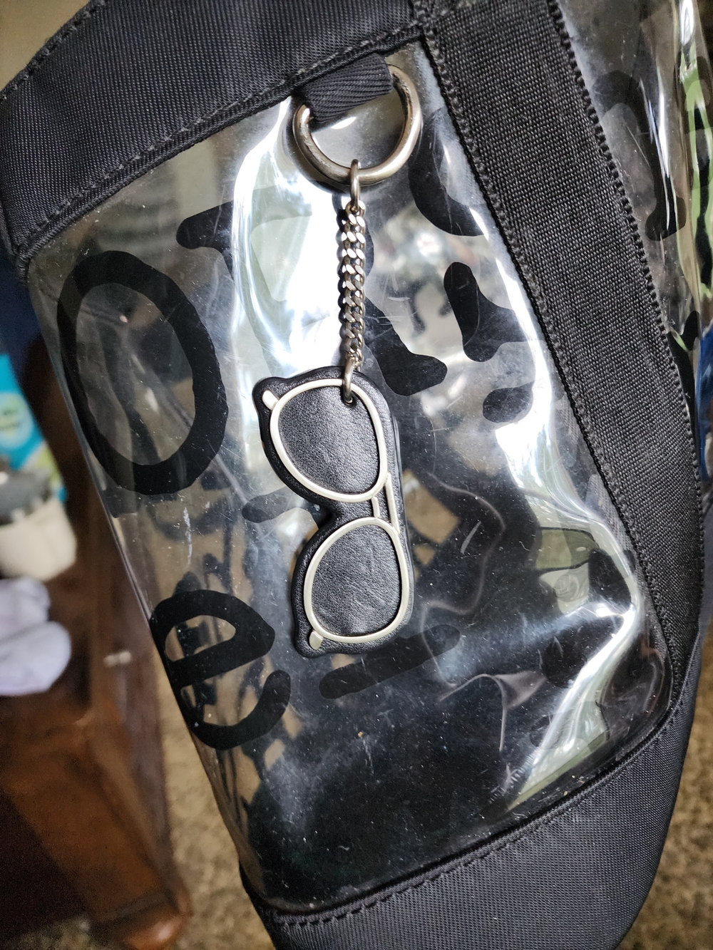 Michael Kors Black and Clear Script Tote - Picture 4 of 6
